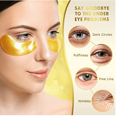 24K Gold Under Eye Patches – Reduce Dark Circles & Puffiness | At-Home Spa